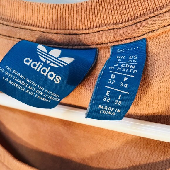 ADIDAS Custom Tie Dye Cotton Dress Long XS Tee - Picture 4 of 8